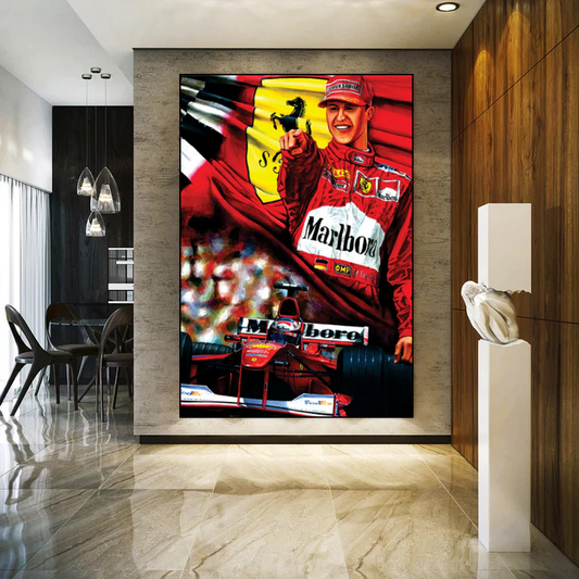 Michael Schumacher – Drapeau Ferrari