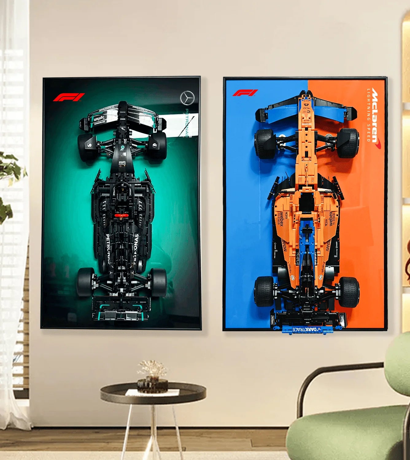 Échelle : 1:10 Voiture Mercedes-AMG F1 – Tableau décoratif (50 x 80 cm)