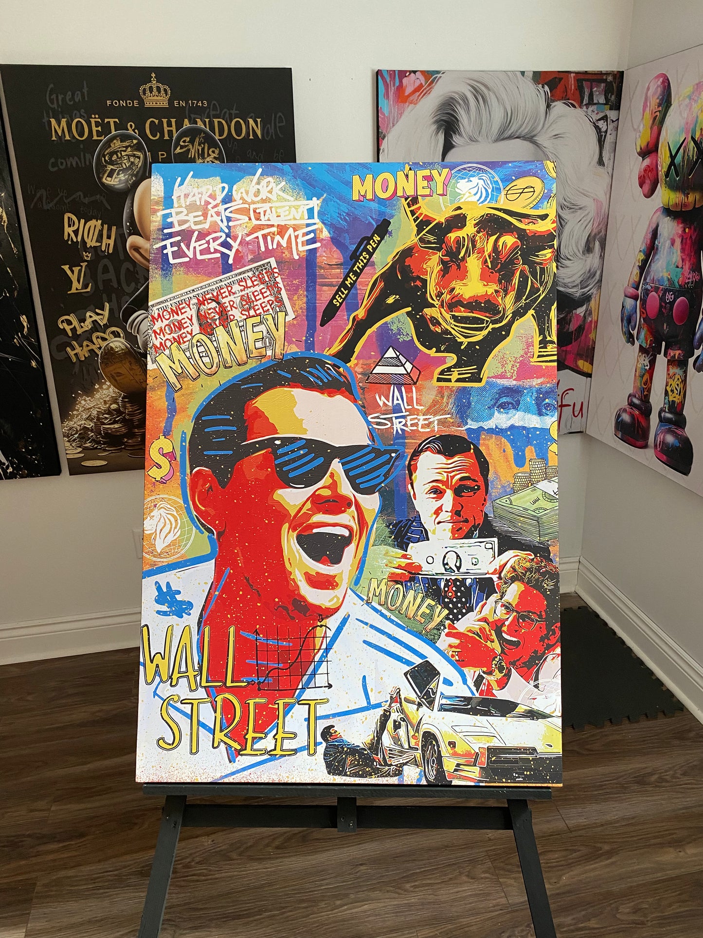 motivational wall art – hustle mindset canvas TopArt Canada