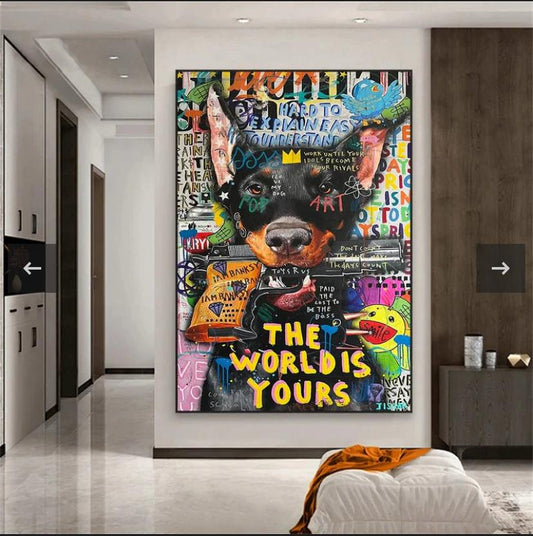 The World is Yours – Street Art du Rottweiler