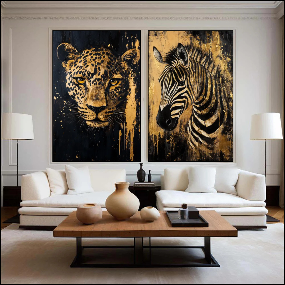 Golden Jungle – Leopard &amp; Zebra