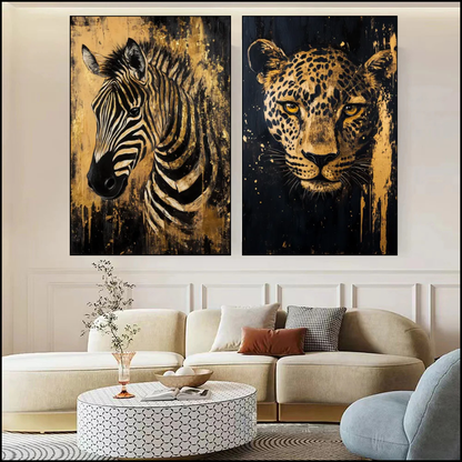 Golden Jungle – Leopard &amp; Zebra