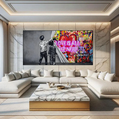 Street Art Curtain – Banksy Style