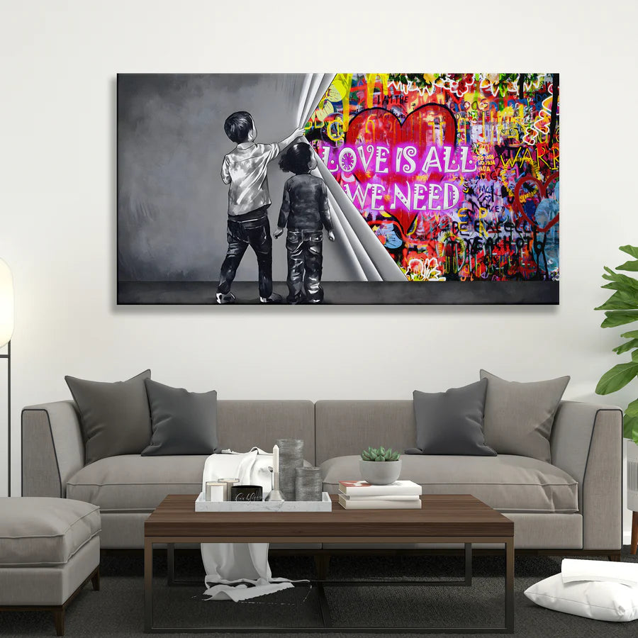 Street Art Curtain – Banksy Style