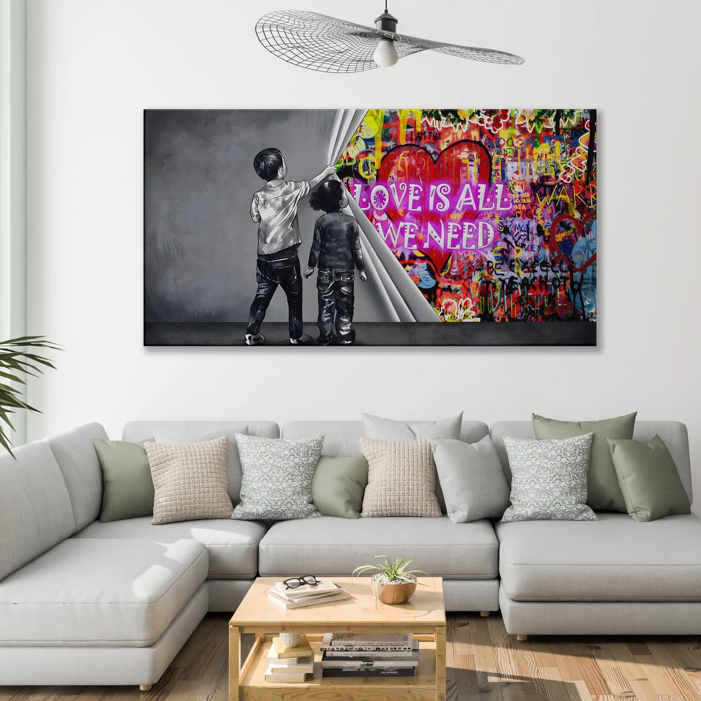 Street Art Curtain – Banksy Style