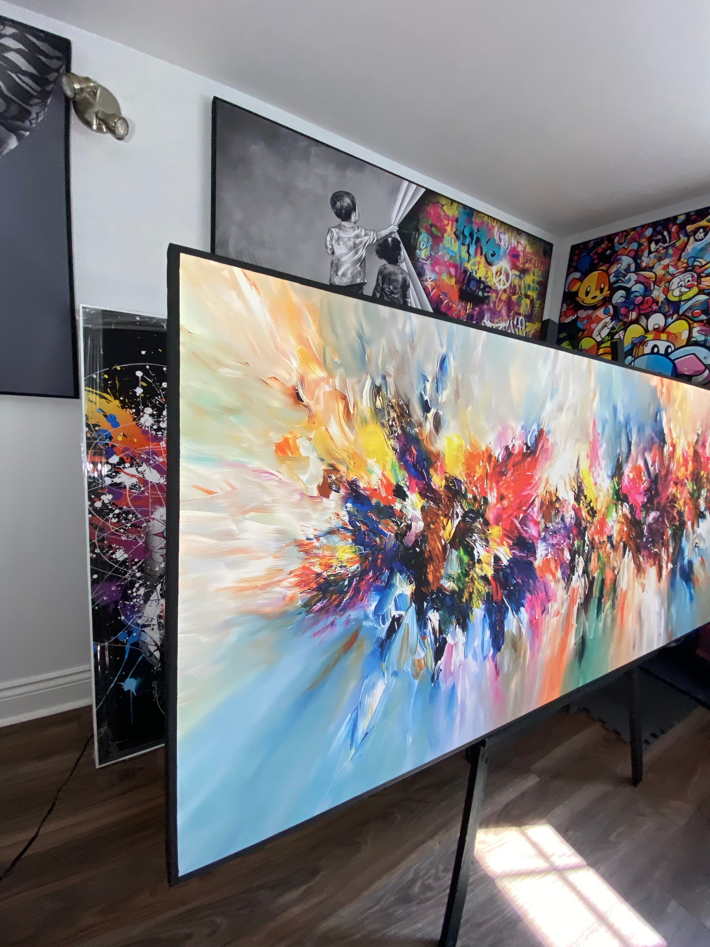 tableau abstrait Chant des Couleurs – toile décorative moderne TopArt Montréal Laval