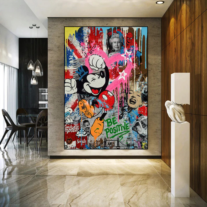tableau Mickey graffiti – art mural pop art TopArt Montréal Laval