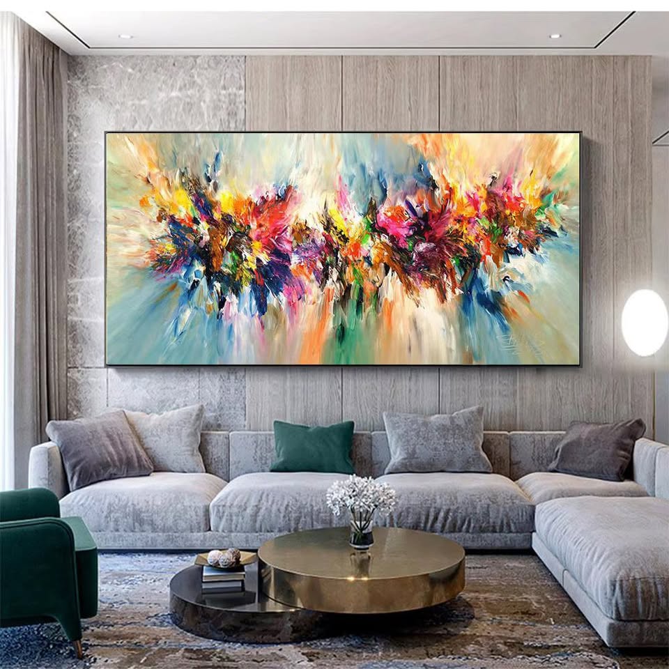 tableau abstrait Chant des Couleurs – toile décorative moderne TopArt Montréal Laval